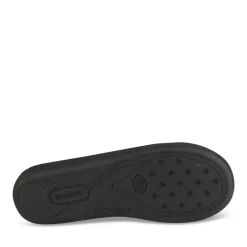 Chaussons NOIR Homme Motif Rayures A Enfiler