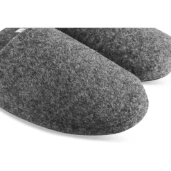 Chaussons NOIR Homme Motif Uni A Enfiler