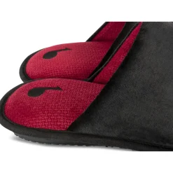 Chaussons NOIR Homme Motif Uni A Enfiler