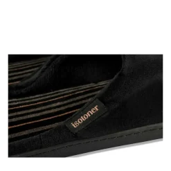 Chaussons NOIR Homme Motif Uni A Enfiler