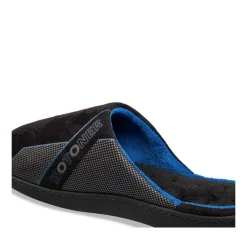 Chaussons NOIR Homme Motif Uni A Enfiler