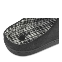 Chaussons NOIR Homme Motif Uni A Enfiler