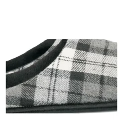 Chaussons NOIR Homme Motif Carreaux A Enfiler