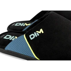 Chaussons NOIR Homme Motif Uni A Enfiler