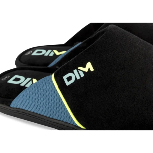 Chaussons NOIR Homme Motif Uni A Enfiler