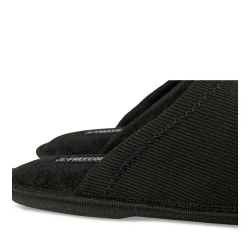 Chaussons NOIR Homme Motif Uni A Enfiler