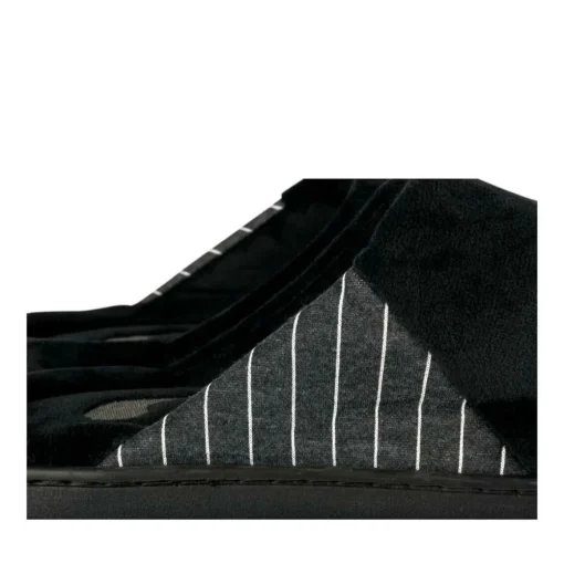 Chaussons NOIR Homme Motif Uni A Enfiler