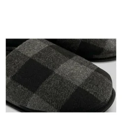 Chaussons NOIR Homme Motif Uni A Enfiler