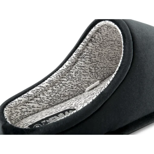 Chaussons NOIR Homme Motif Uni A Enfiler