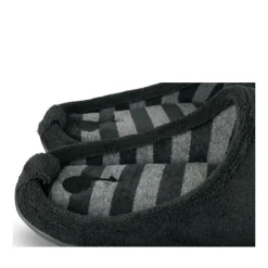 Chaussons NOIR Homme Motif Uni A Enfiler