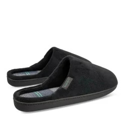 Chaussons NOIR Homme Motif Uni A Enfiler