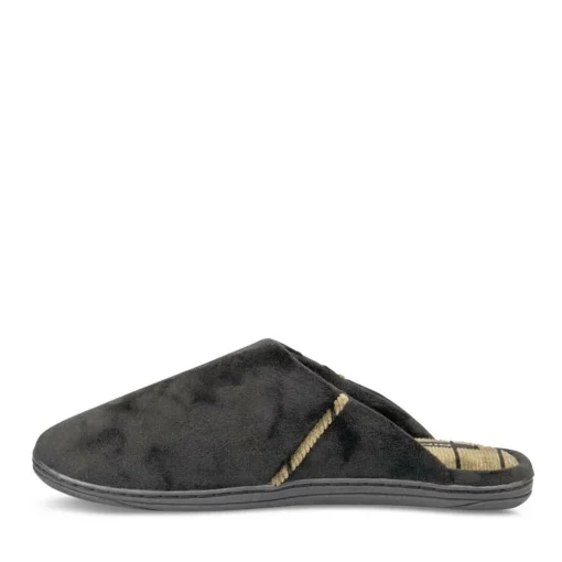Chaussons NOIR Homme Motif Uni A Enfiler