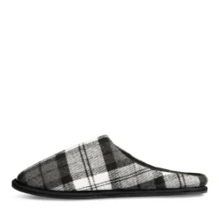 Chaussons NOIR Homme Motif Carreaux A Enfiler