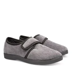 Chaussons NOIR Homme Motif Uni Scratch