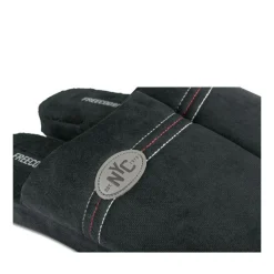 Chaussons NOIR Homme Motif Uni A Enfiler