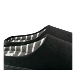 Chaussons NOIR Homme Motif Uni A Enfiler