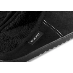 Chaussons NOIR Homme Motif Uni A Enfiler