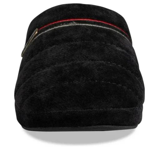 Chaussons NOIR Homme Motif Uni A Enfiler