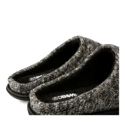 Chaussons NOIR Homme Motif Uni A Enfiler