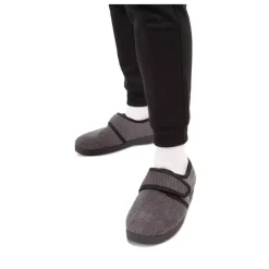 Chaussons NOIR Homme Motif Uni Scratch