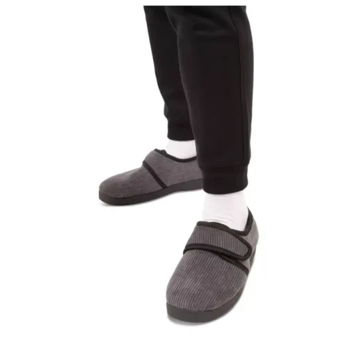 Chaussons NOIR Homme Motif Uni Scratch