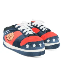 Chaussons Peluche Basketball BLEU DENIM SIDE