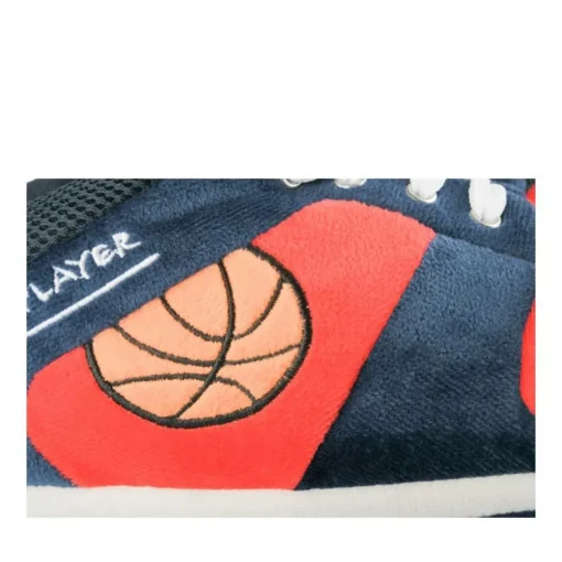 Chaussons Peluche Basketball BLEU DENIM SIDE