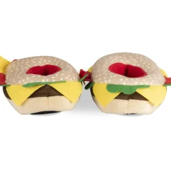 Chaussons Peluche Burger MULTICOLOR DENIM SIDE