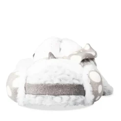 Chaussons Peluche Chouette GRIS MERRY SCOTT