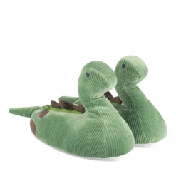 Chaussons Peluche Dinosaure VERT TAMS