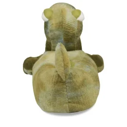 Chaussons Peluche Dinosaure VERT DENIM SIDE