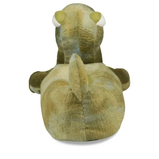 Chaussons Peluche Dinosaure VERT DENIM SIDE