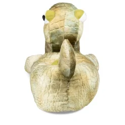 Chaussons Peluche Dinosaure VERT DENIM SIDE