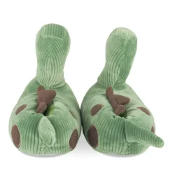 Chaussons Peluche Dinosaure VERT TAMS