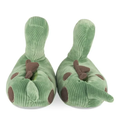 Chaussons Peluche Dinosaure VERT TAMS