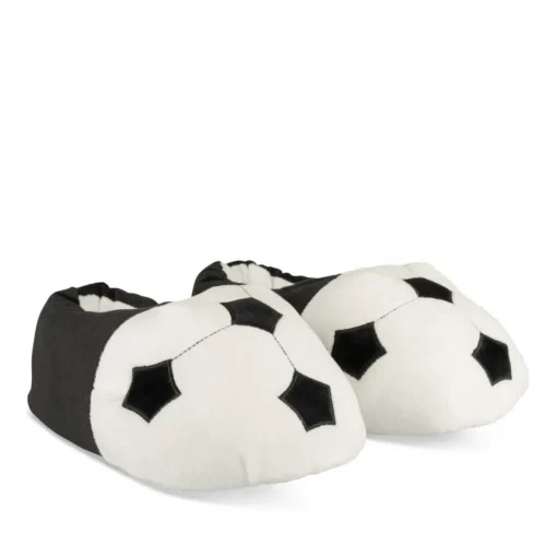 Chaussons Peluche Football NOIR TAMS
