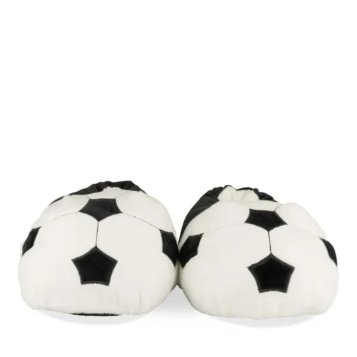 Chaussons Peluche Football NOIR TAMS