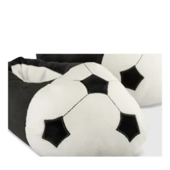 Chaussons Peluche Football NOIR TAMS
