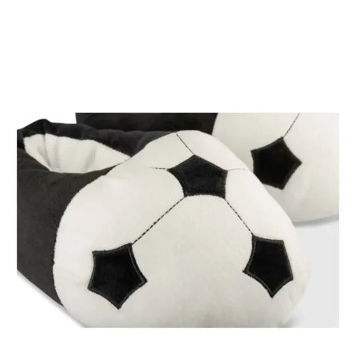 Chaussons Peluche Football NOIR TAMS