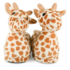 Chaussons Peluche Girafe MARRON LOVELY SKULL