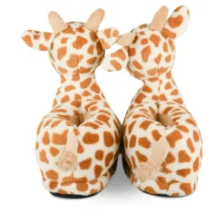 Chaussons Peluche Girafe MARRON LOVELY SKULL