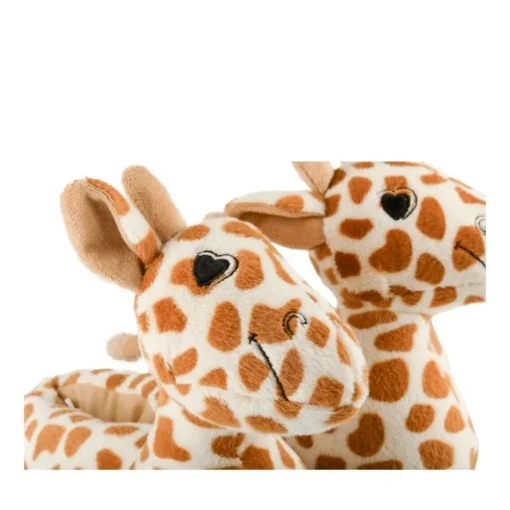 Chaussons Peluche Girafe MARRON LOVELY SKULL