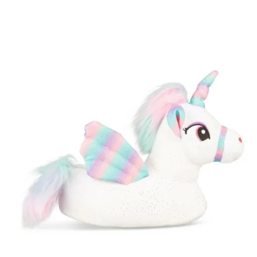 Chaussons Peluche Licorne BLANC LOVELY SKULL