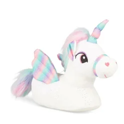 Chaussons Peluche Licorne BLANC LOVELY SKULL