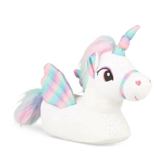 Chaussons Peluche Licorne BLANC LOVELY SKULL