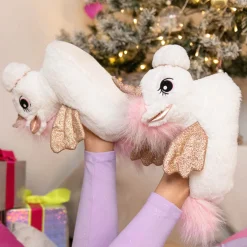 Chaussons Peluche Licorne BLANC MERRY SCOTT