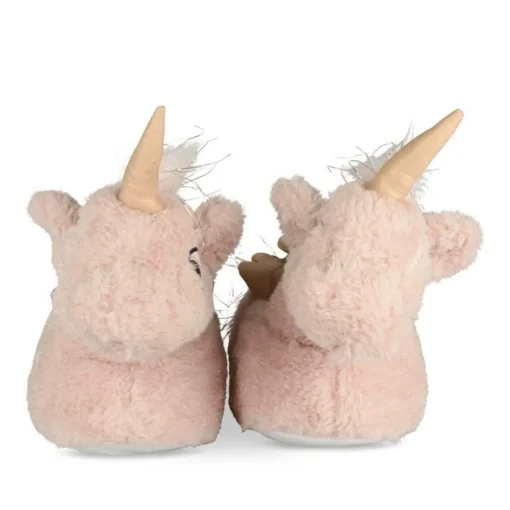 Chaussons Peluche Licorne ROSE LOVELY SKULL