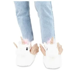 Chaussons Peluche Licorne BLANC MERRY SCOTT