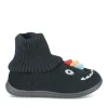 Chaussons Peluche MARINE Garçon Motif Uni A Enfiler