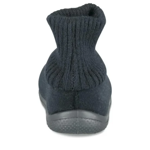 Chaussons Peluche MARINE Garçon Motif Uni A Enfiler